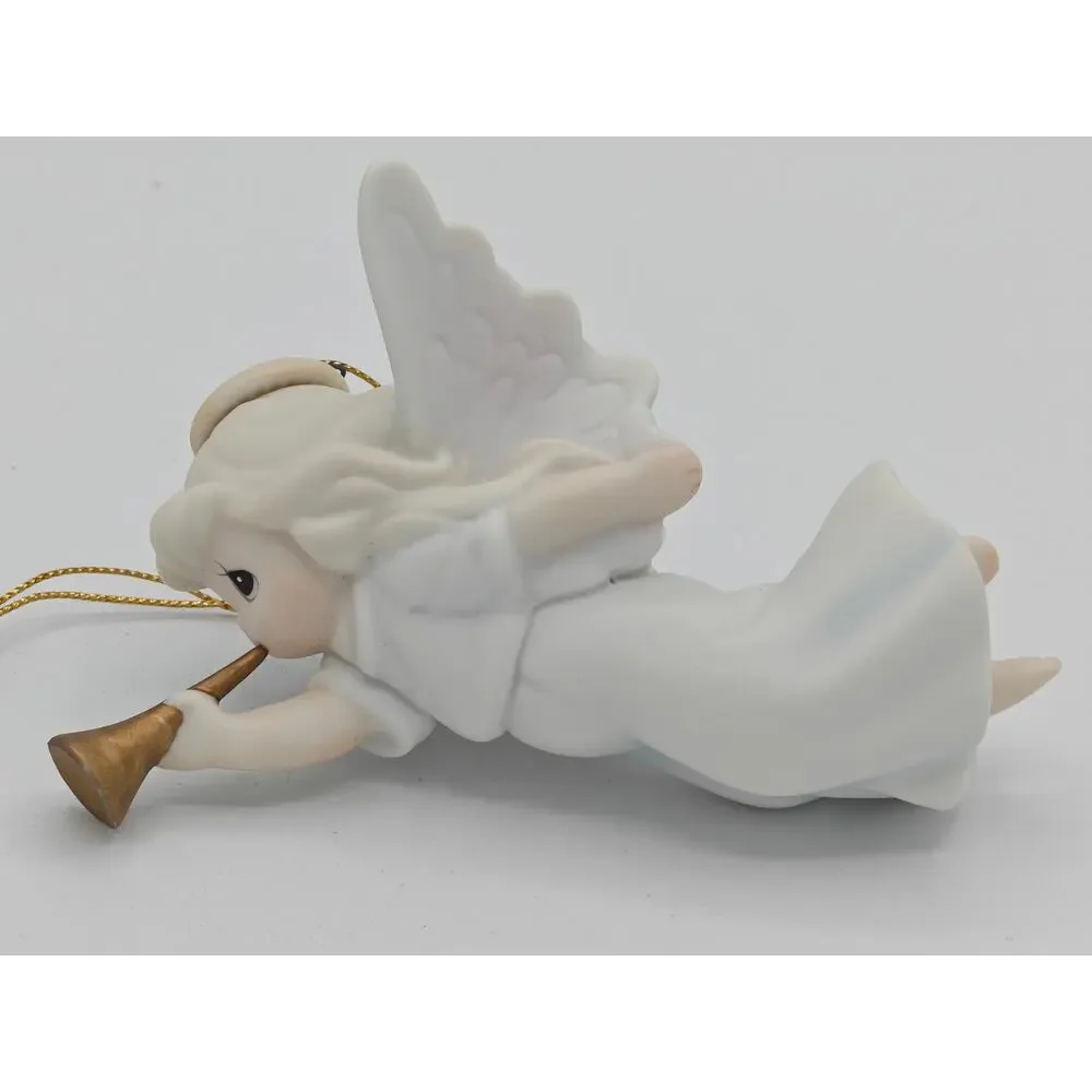 Precious Moments 150320 Joy To The World Enesco Angel Holding Horn Ornament 1995